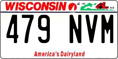 WI license plate 479NVM