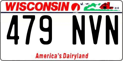 WI license plate 479NVN