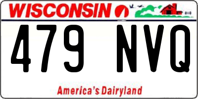 WI license plate 479NVQ