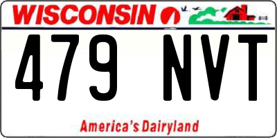 WI license plate 479NVT
