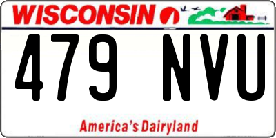 WI license plate 479NVU