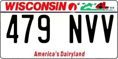 WI license plate 479NVV