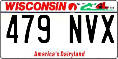 WI license plate 479NVX