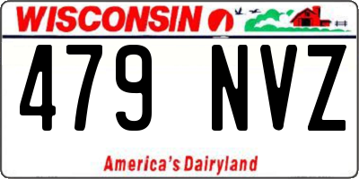WI license plate 479NVZ