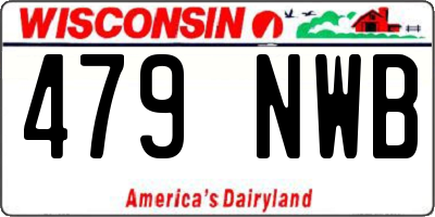 WI license plate 479NWB
