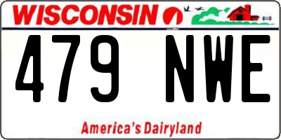 WI license plate 479NWE