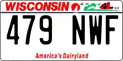 WI license plate 479NWF