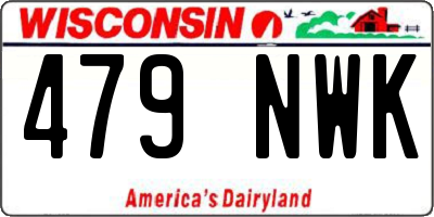 WI license plate 479NWK