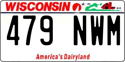 WI license plate 479NWM