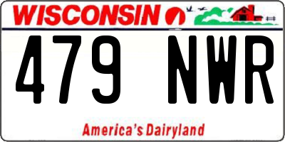 WI license plate 479NWR