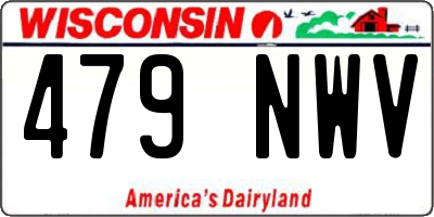 WI license plate 479NWV