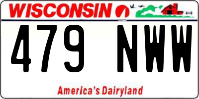 WI license plate 479NWW