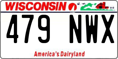 WI license plate 479NWX