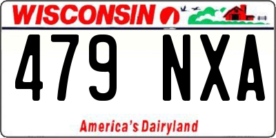 WI license plate 479NXA