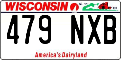 WI license plate 479NXB