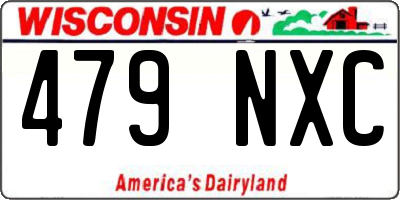 WI license plate 479NXC