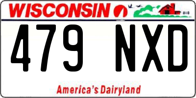 WI license plate 479NXD