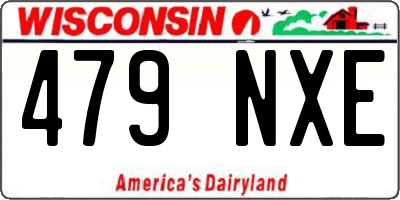 WI license plate 479NXE