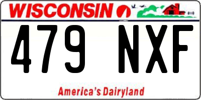 WI license plate 479NXF