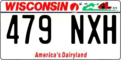 WI license plate 479NXH