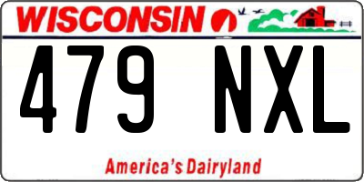 WI license plate 479NXL