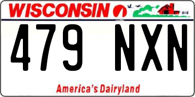 WI license plate 479NXN