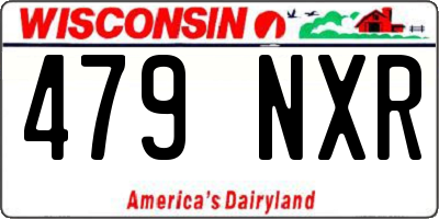 WI license plate 479NXR