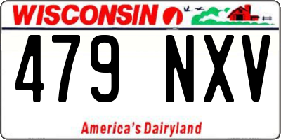 WI license plate 479NXV