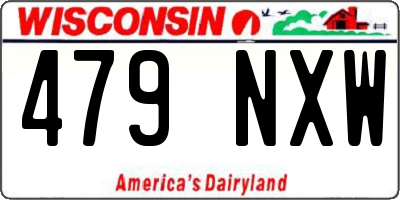 WI license plate 479NXW