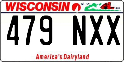 WI license plate 479NXX