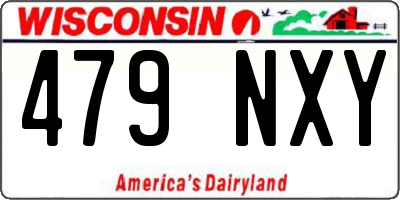 WI license plate 479NXY