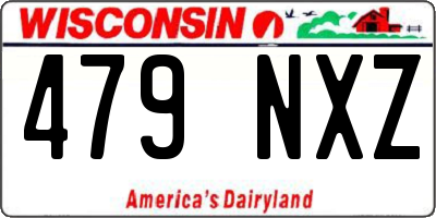 WI license plate 479NXZ