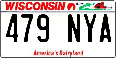 WI license plate 479NYA