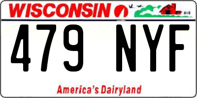 WI license plate 479NYF