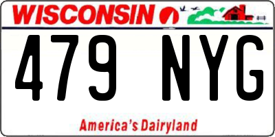 WI license plate 479NYG