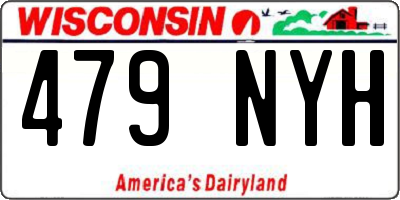 WI license plate 479NYH