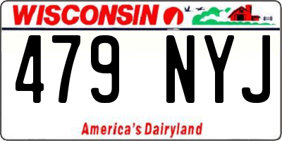 WI license plate 479NYJ