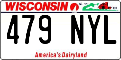 WI license plate 479NYL