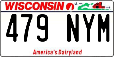 WI license plate 479NYM