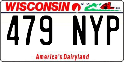 WI license plate 479NYP