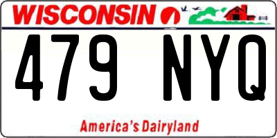 WI license plate 479NYQ