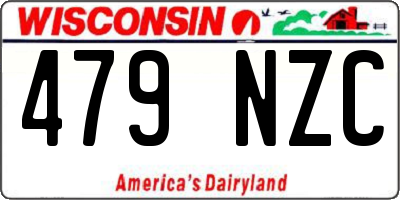 WI license plate 479NZC
