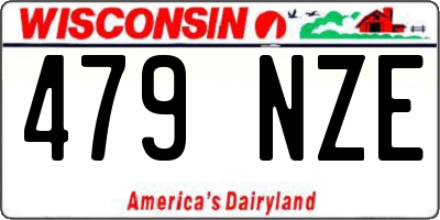 WI license plate 479NZE