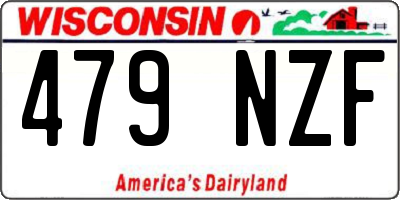 WI license plate 479NZF