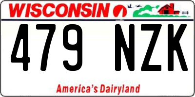 WI license plate 479NZK
