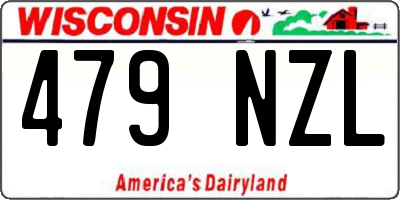 WI license plate 479NZL