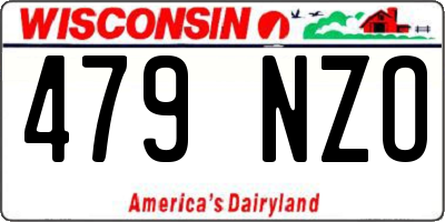 WI license plate 479NZO