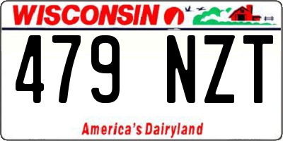 WI license plate 479NZT