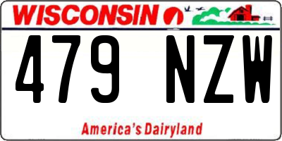 WI license plate 479NZW