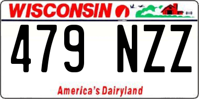 WI license plate 479NZZ